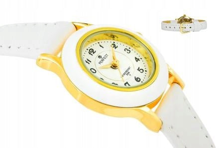 DELICATE WHITE CHILDREN'S WATCH - LEATHER STRAP - NICKEL-FREE