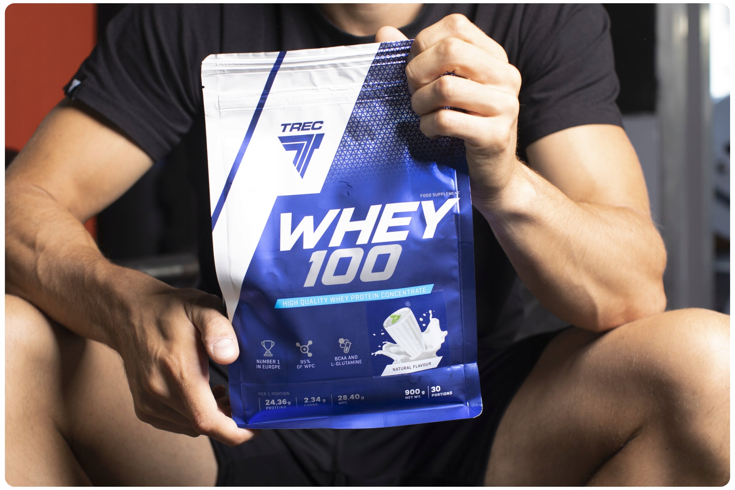 DELICIOUS PROTEIN WPC Trec Whey 100 900g PROTEINS FOR MASS MUSCLES FOR TRAINING EAN (GTIN) 05901828348167