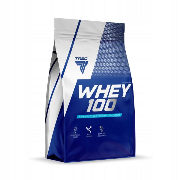 DELICIOUS PROTEIN WPC Trec Whey 100 900g PROTEINS FOR MASS MUSCLES FOR TRAINING Manufacturer code Białko serwatkowe WPC w proszku na trening