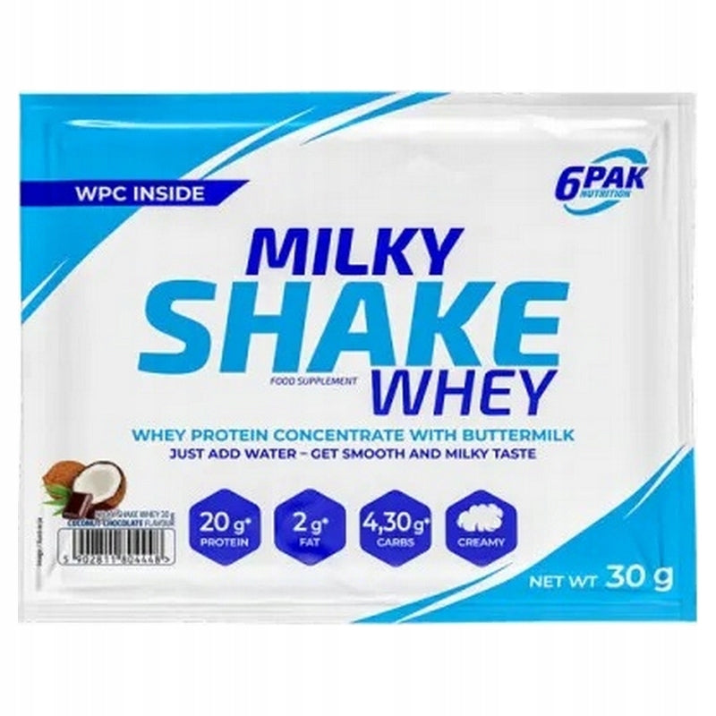 DELICIOUS WPC PROTEIN 6PAK Nutrition MILKY SHAKE WHEY 30g