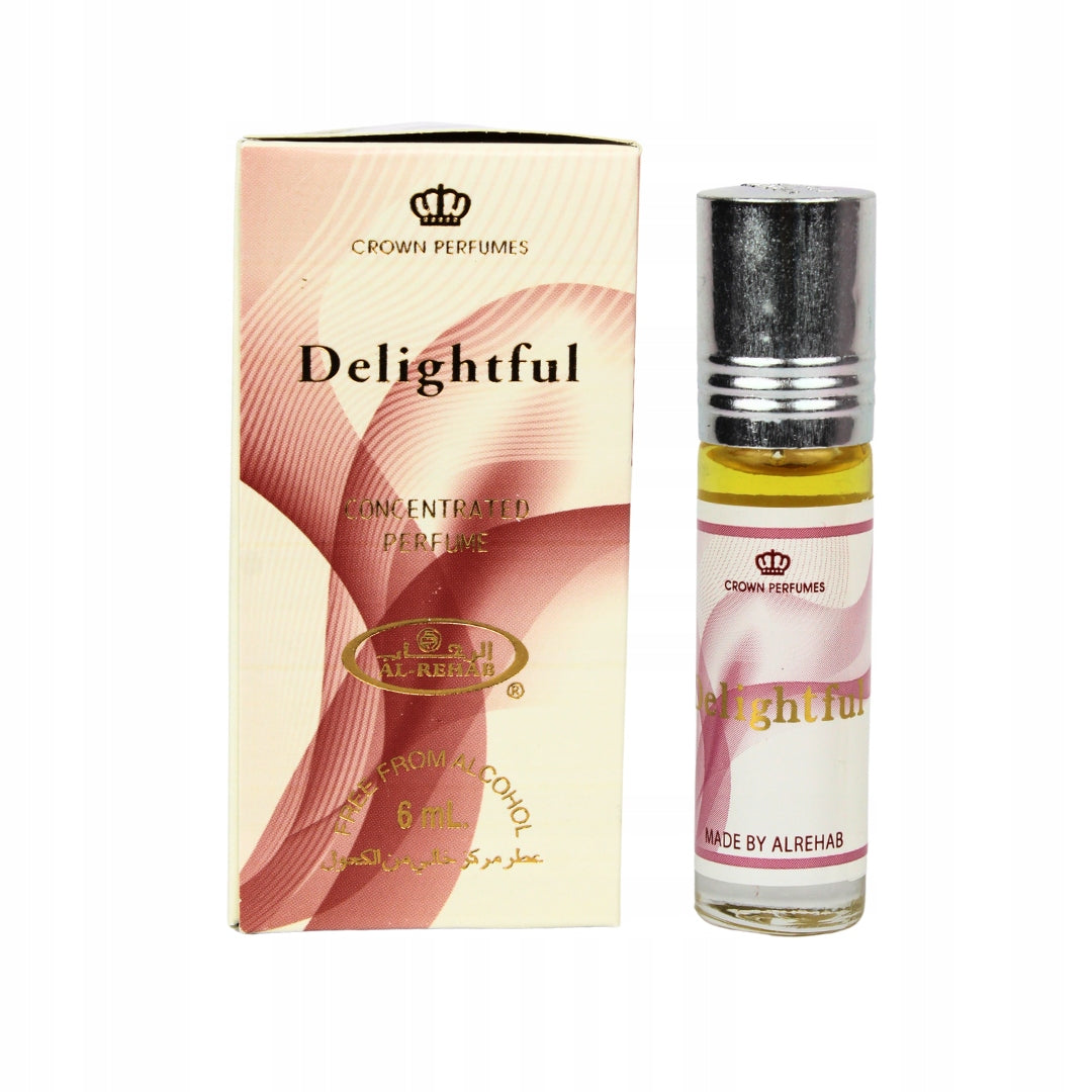 DELIGHTFUL Perfumed Oil 6ml Al Rehab Creamy Sweet Scent For Her Packaging status original