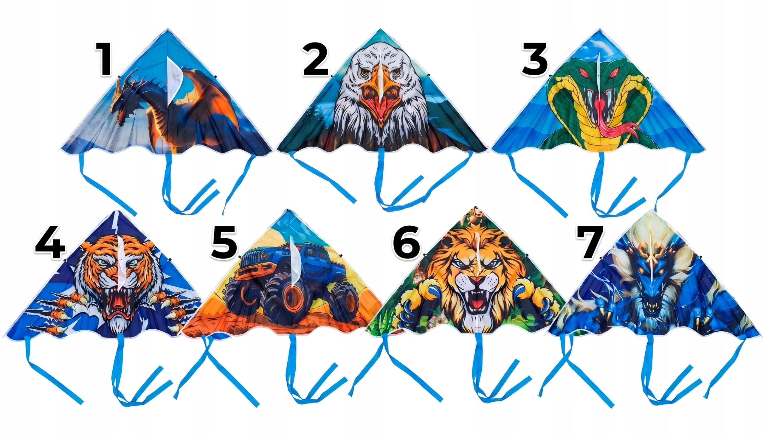 DELTA XXL KITE – COLORFUL KITE + ROPE AND RIBBONS INCLUDED Product height 60 cm
