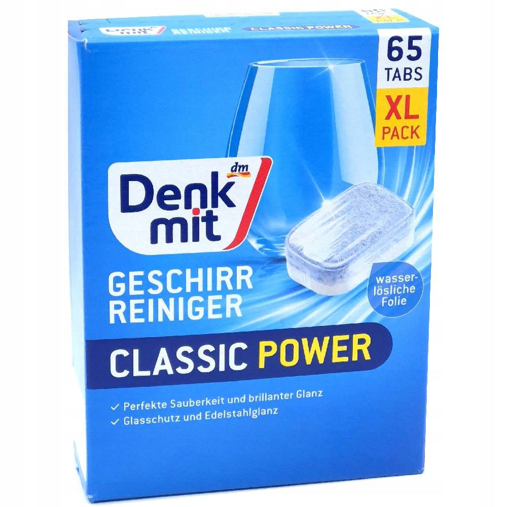 DENKMIT Dishwasher tablets classic 65pcs NEW PACKAGING from GERMANY