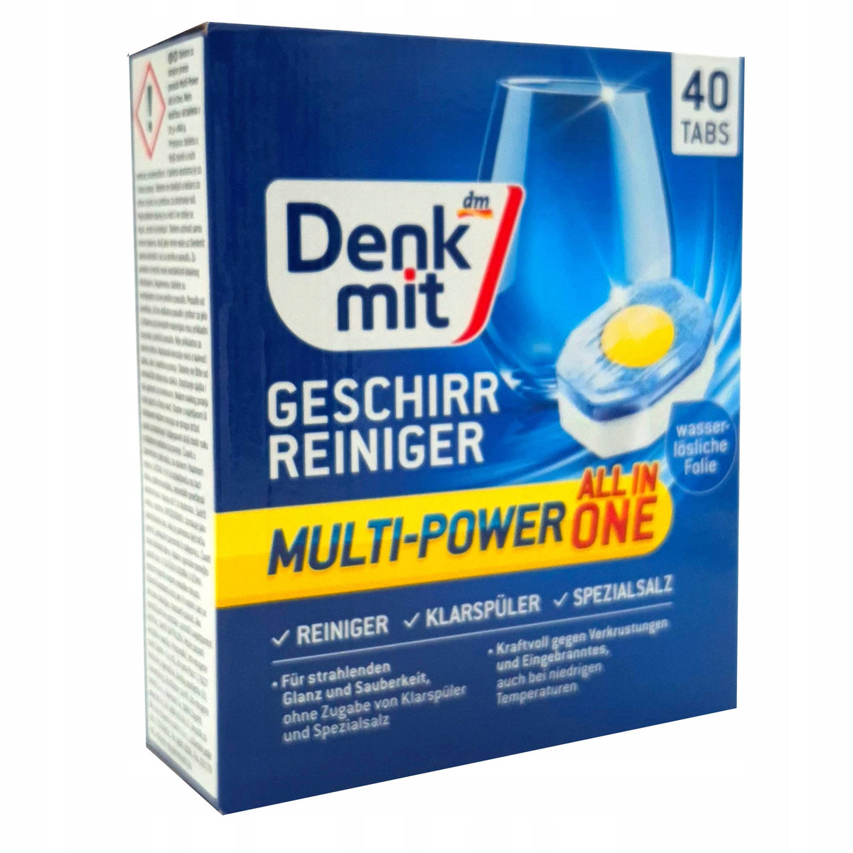DENKMIT Multi Power ALL IN ONE 40 pieces Dishwasher tablets from GERMANY