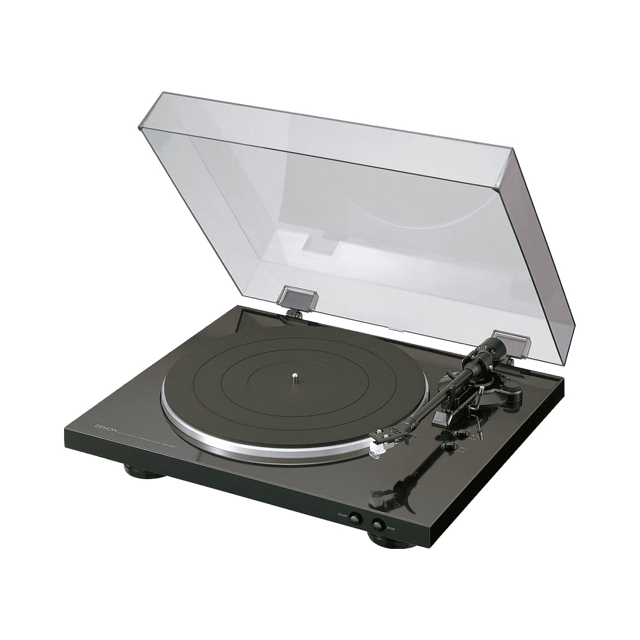 DENON DP-300F AUTOMATIC TURNTABLE WITH PREAMPLIFIER PHONO MM BLACK