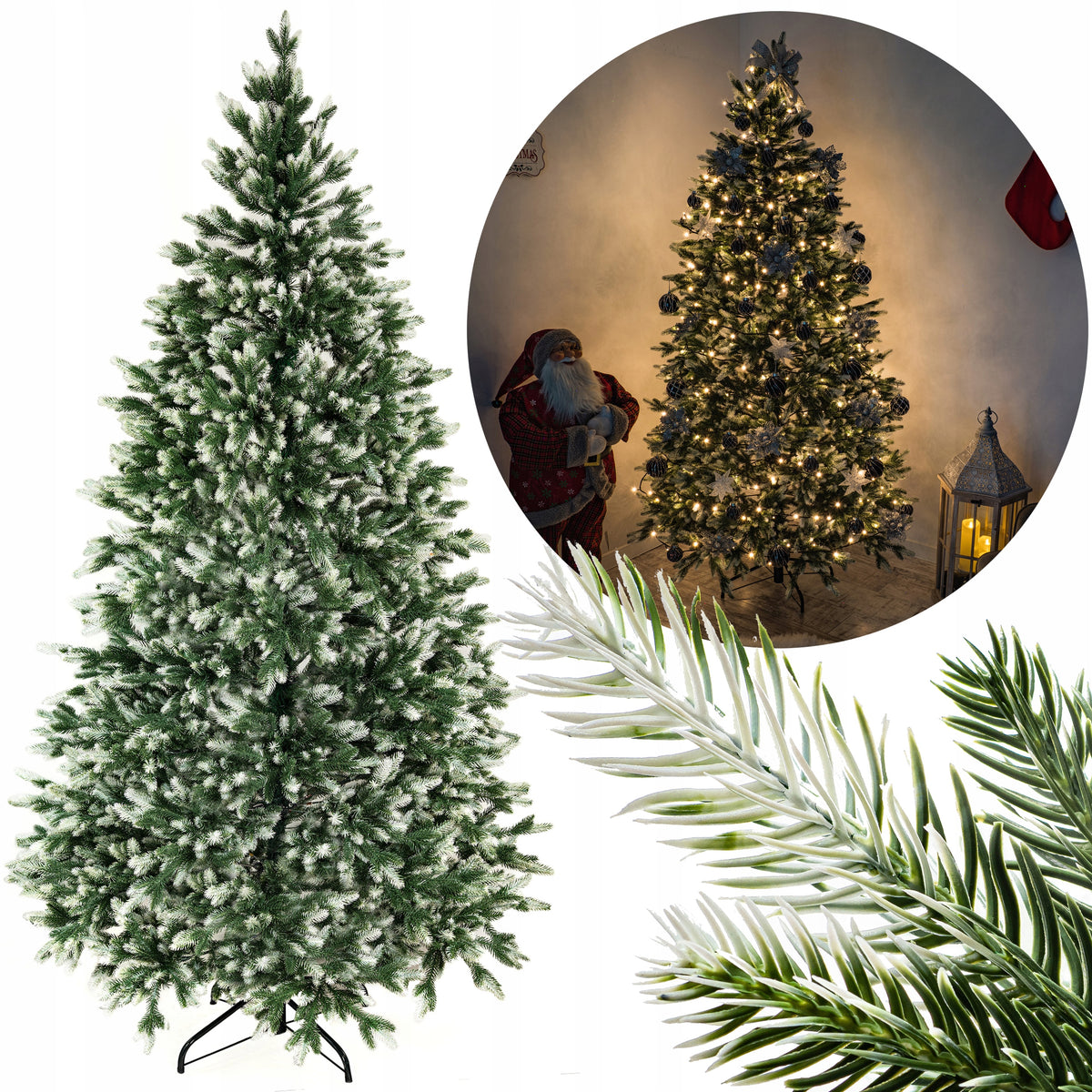 DENSE Christmas Tree 180 cm 100% PE FROSTED AS ALIVE