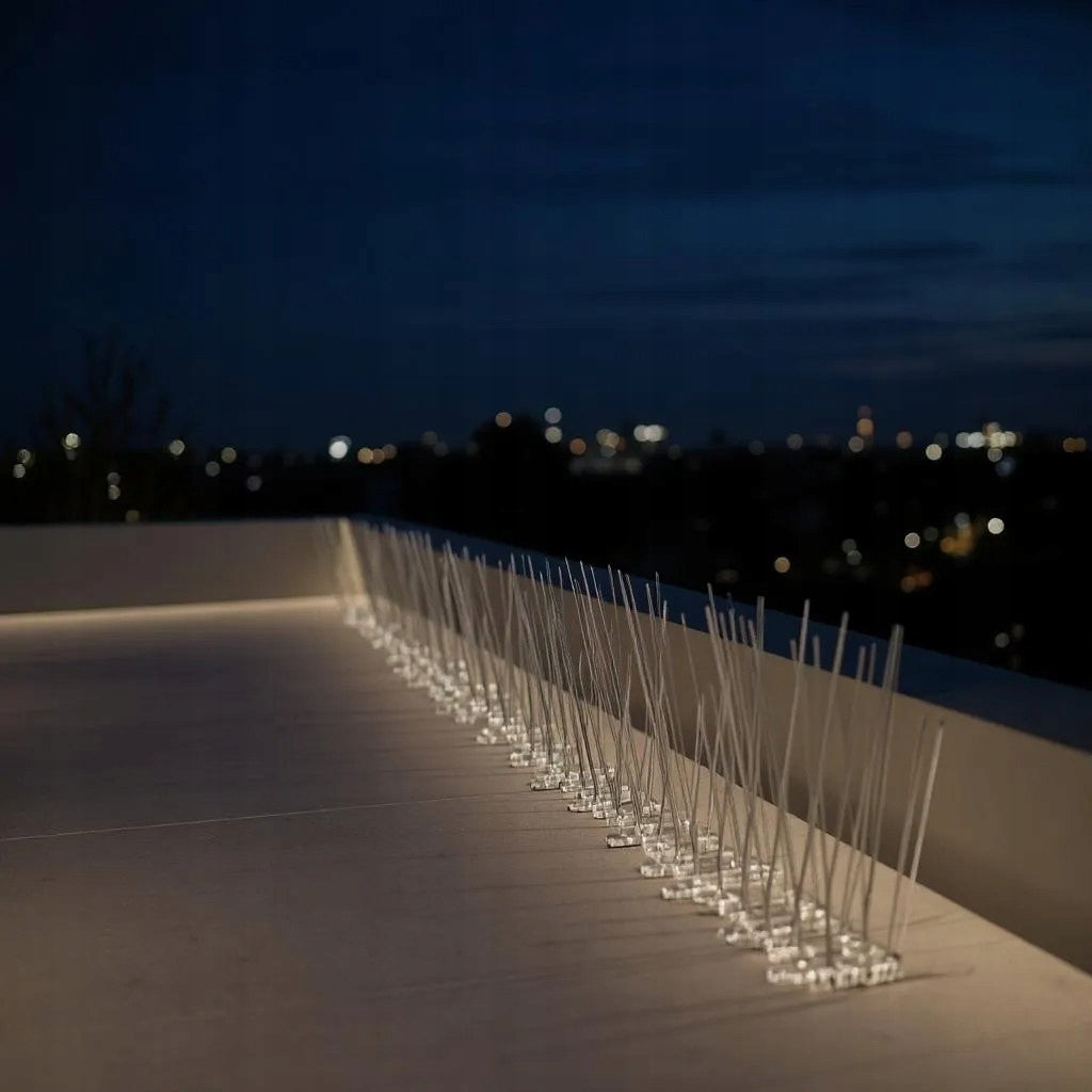 DENSEST STRONG SPIKES FOR BIRDS PIGEON SPIKES AGAINST BIRDS STAINLESS Manufacturer code NAJGĘSTSZE KOLCE PRZECIWKO PTAKOM KANZA