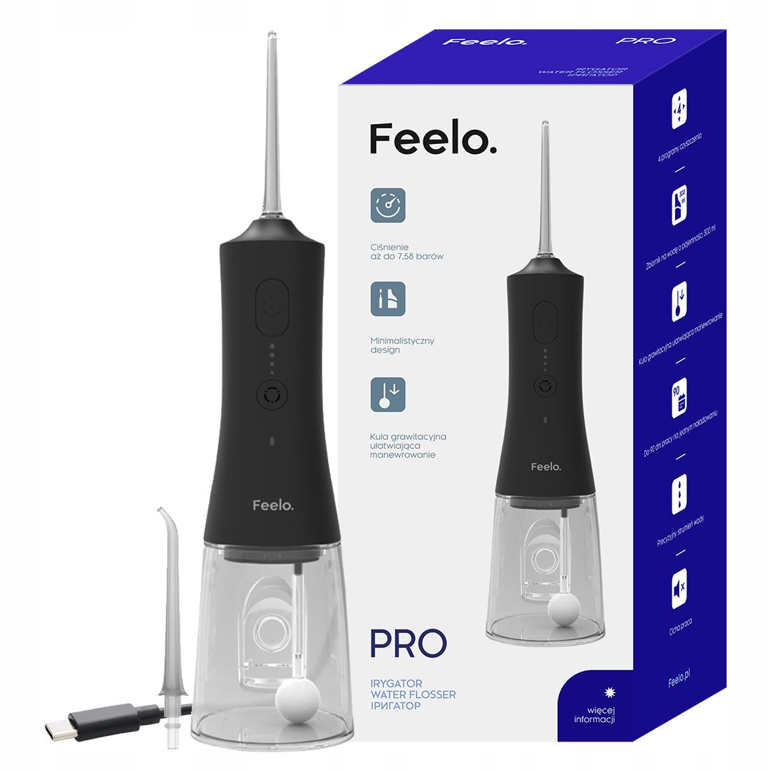 DENTAL IRRIGATOR FEELO PRO 3 MODES FOR HEALTHY GUMS PORTABLE 300ML