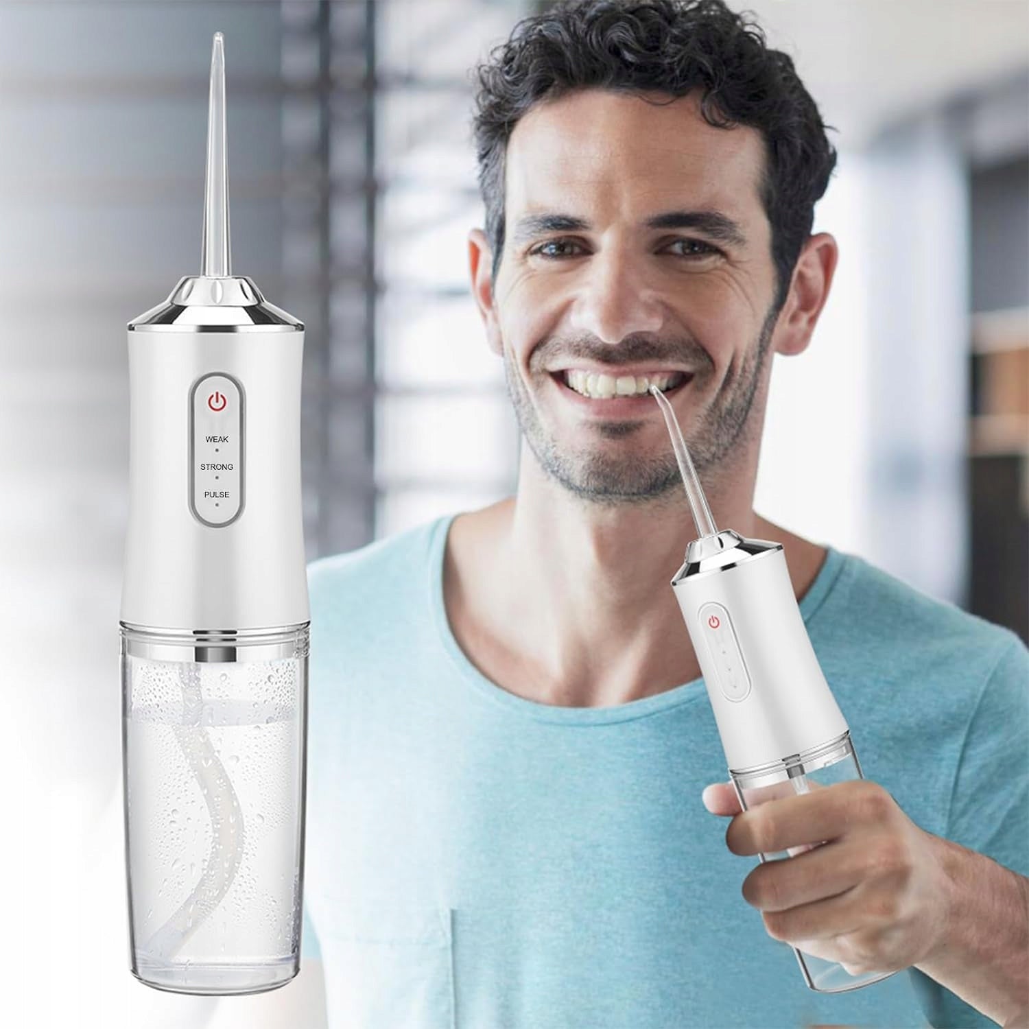 DENTAL IRRIGATOR FOR TEETH WIRELESS 3 MODES NOZZLE SET 4 PIECES Packaging status original