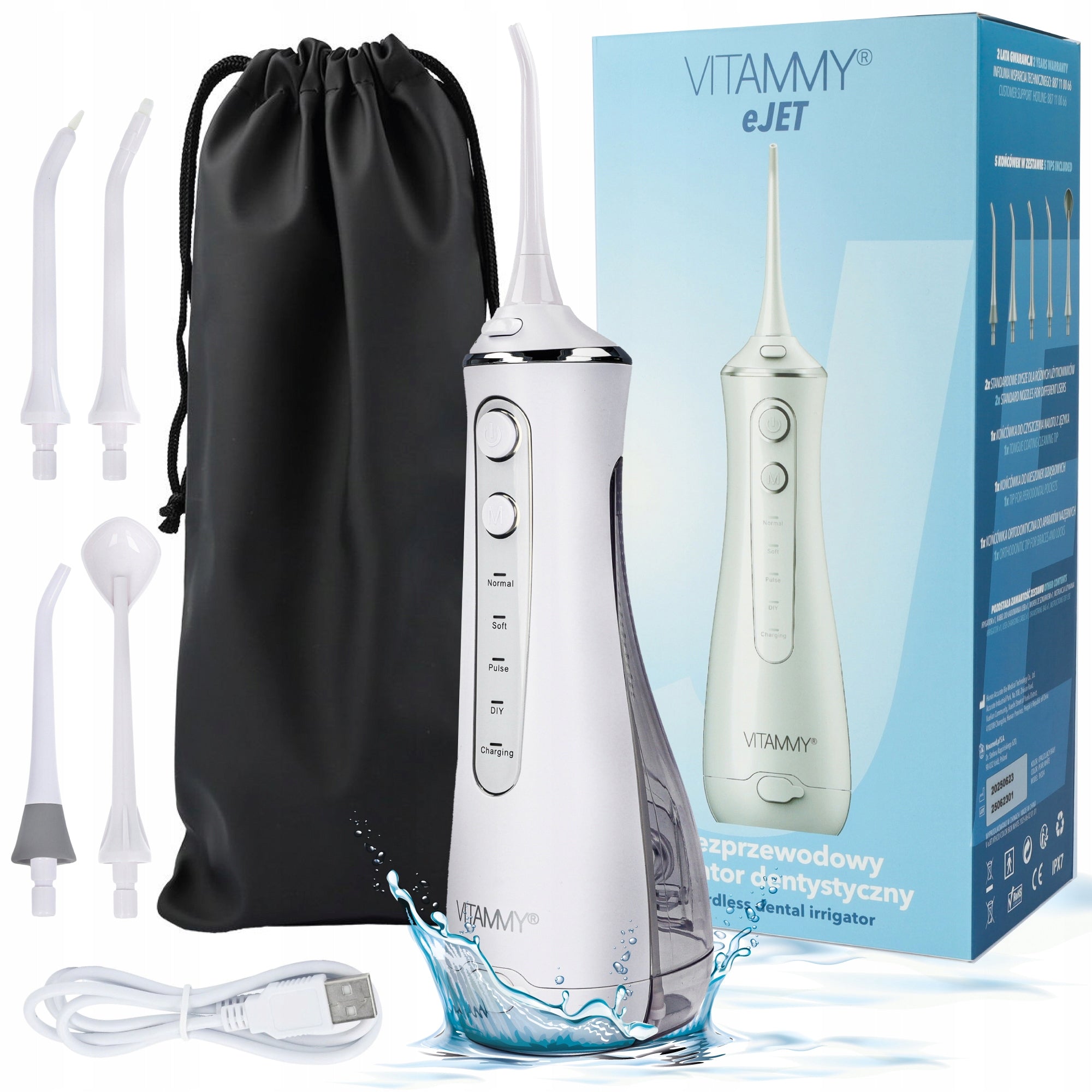 DENTAL IRRIGATOR VITAMMY EJET WIRELESS 4 PERSONAL MODES