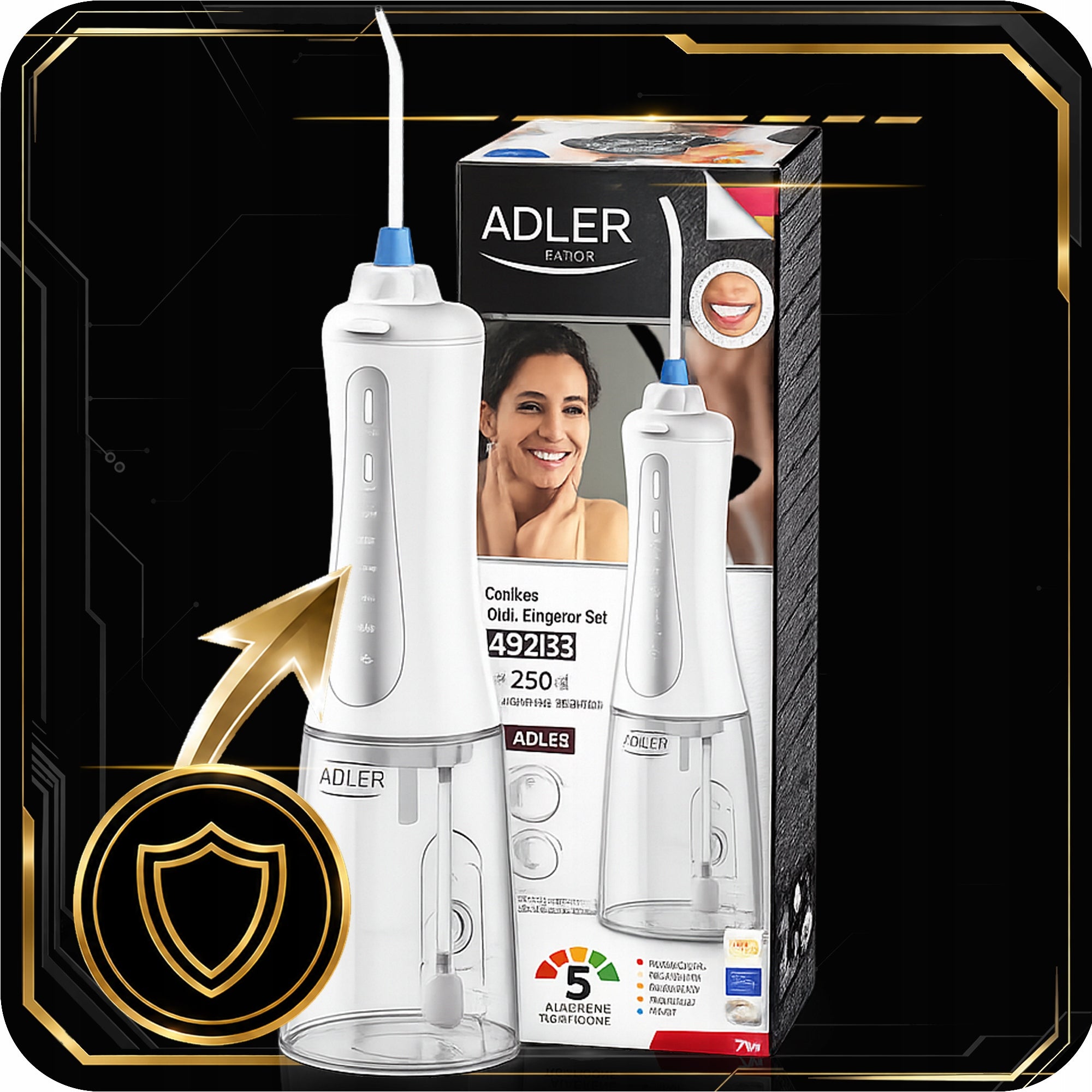 DENTAL IRRIGATOR WIRELESS 5 MODES 10el 10 BAR 2 PEOPLE Packaging status original