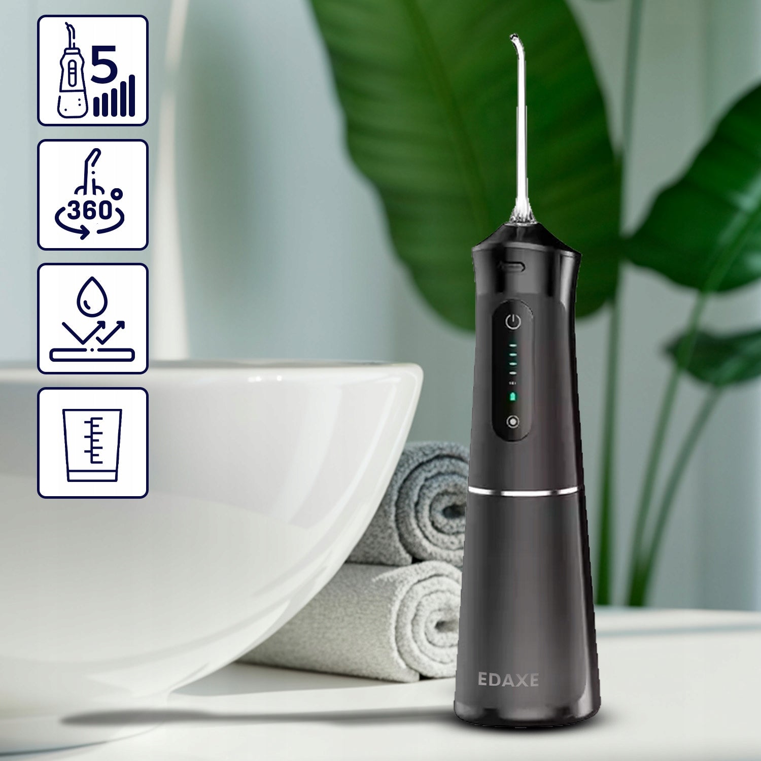 DENTAL IRRIGATOR WIRELESS HydroCare 5 Modes 4 Nozzles Packaging status original