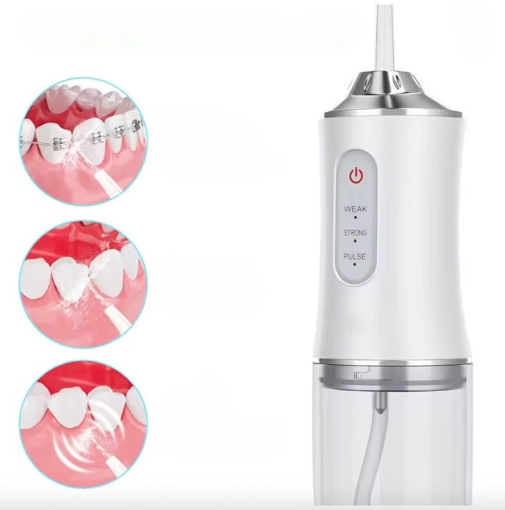 DENTAL IRRIGATOR WIRELESS IPX7 USB 3 MODES GUM MASSAGE 360 Color white