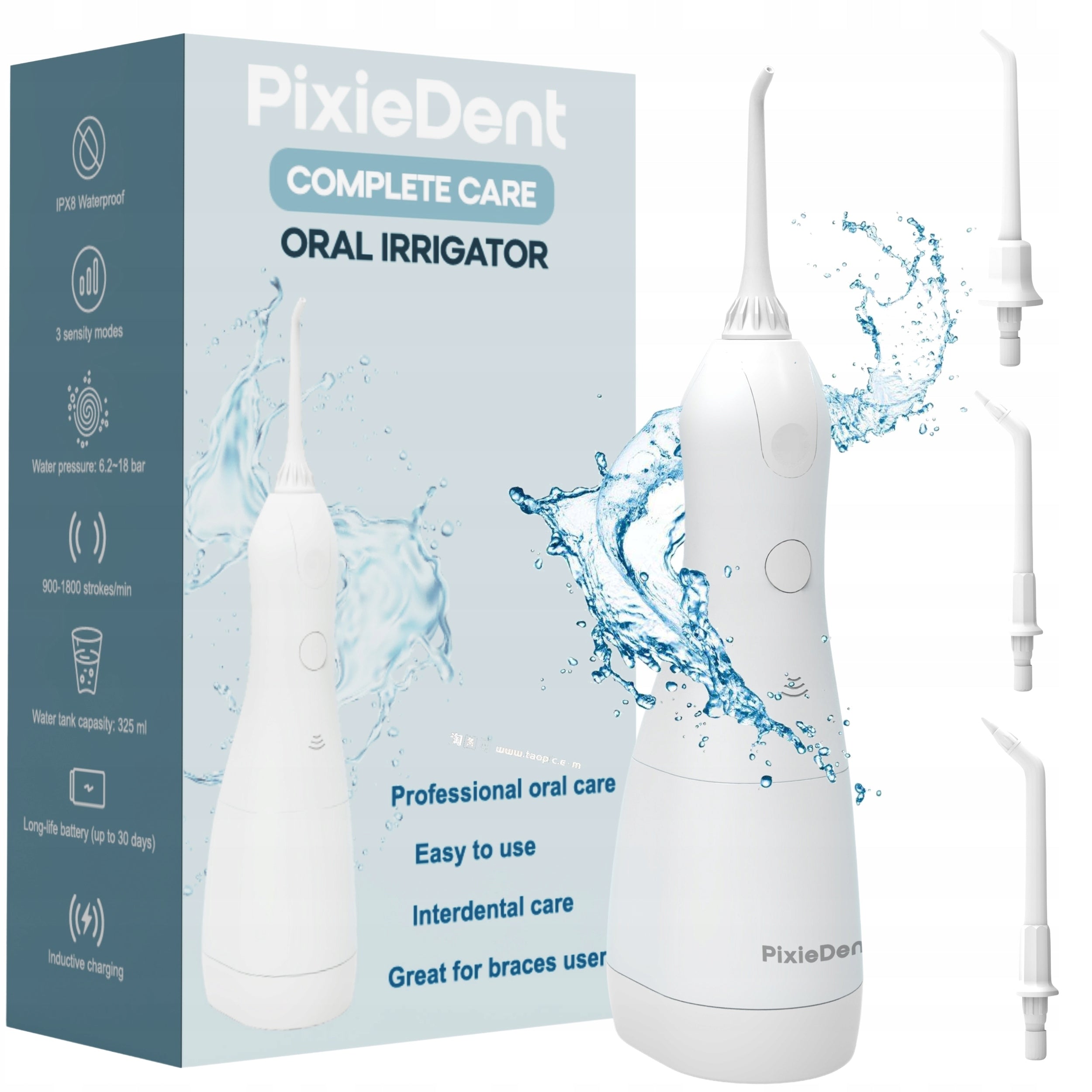 DENTAL IRRIGATOR Wireless DENTAL Water PixieDent + 4 NOZZLES