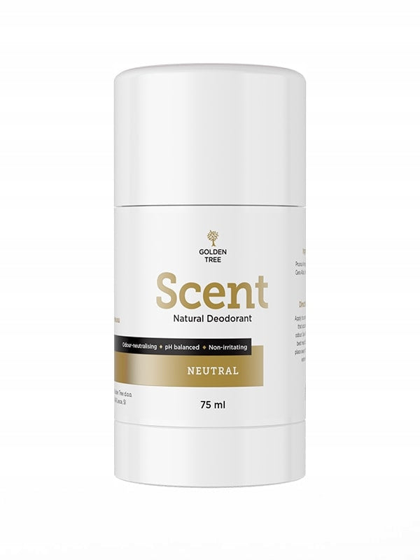 DEODORANT 100% natural SCENT Golden Tree without ALUMINUM SODA SAFE 75 ml Packaging status original