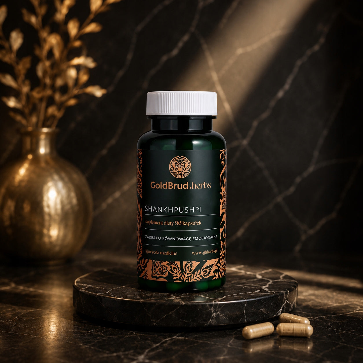 DEPRESSION | Shankhpushpi 90 capsules | FEARS | NEUROSIS Brand Goldbrudherbs