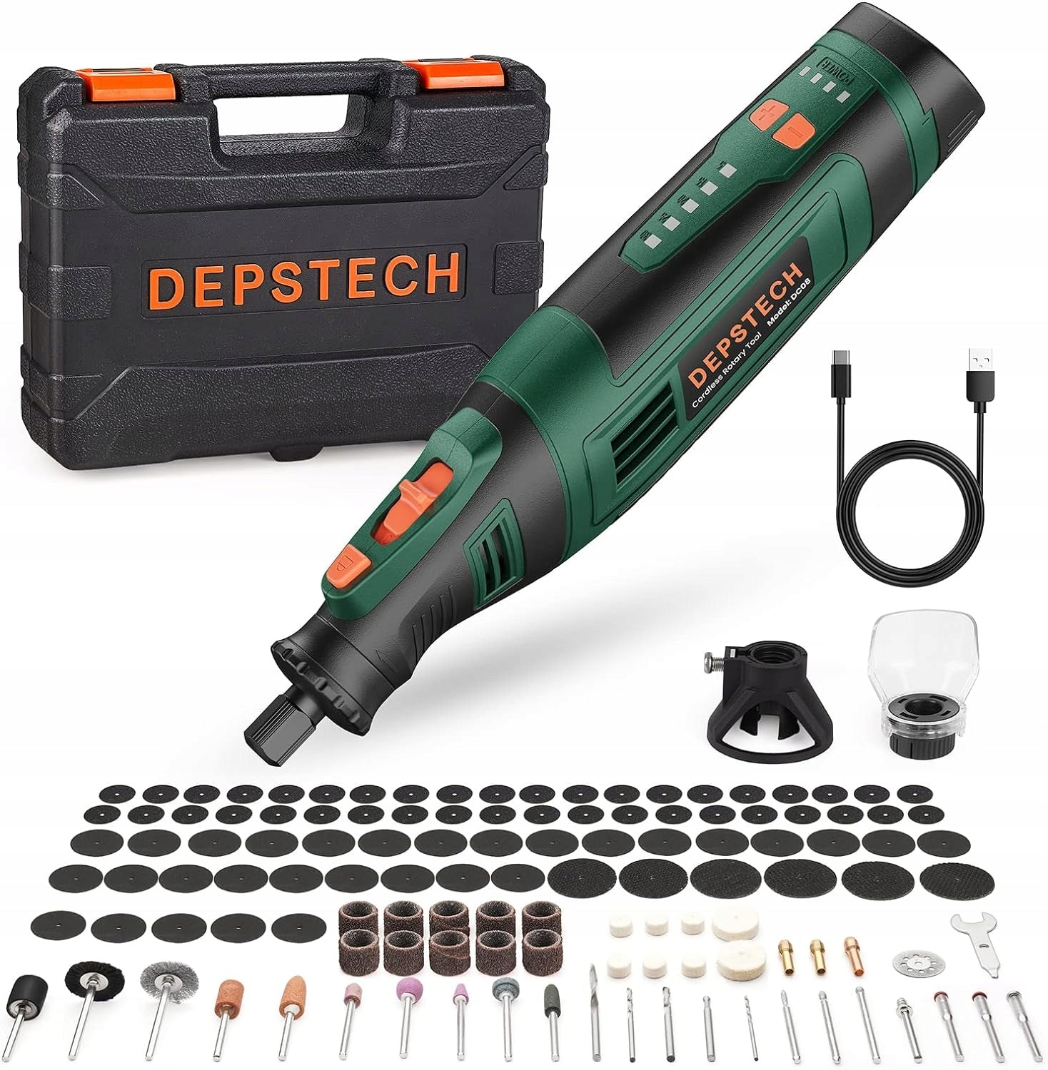 DEPSTECH DC08 Multifunctional Rotary Tool Grinder 8V 5 Speeds