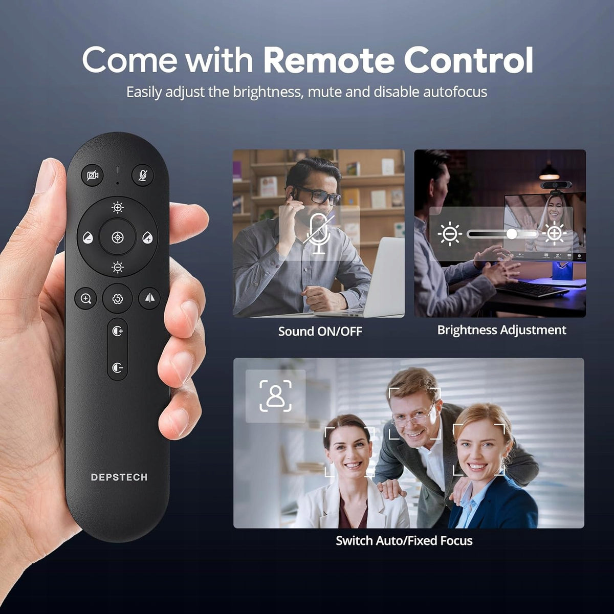 DEPSTECH DW49 Pro 4K USB Sony Autofocus 3x Zoom Remote Control Manufacturer code 1651320F
