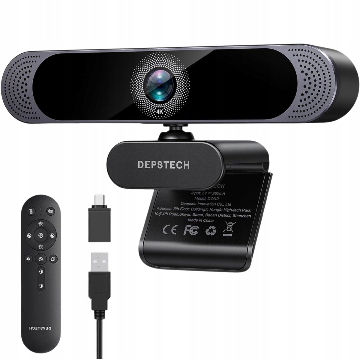 DEPSTECH DW49 Pro 4K USB Sony Autofocus 3x Zoom Remote Control