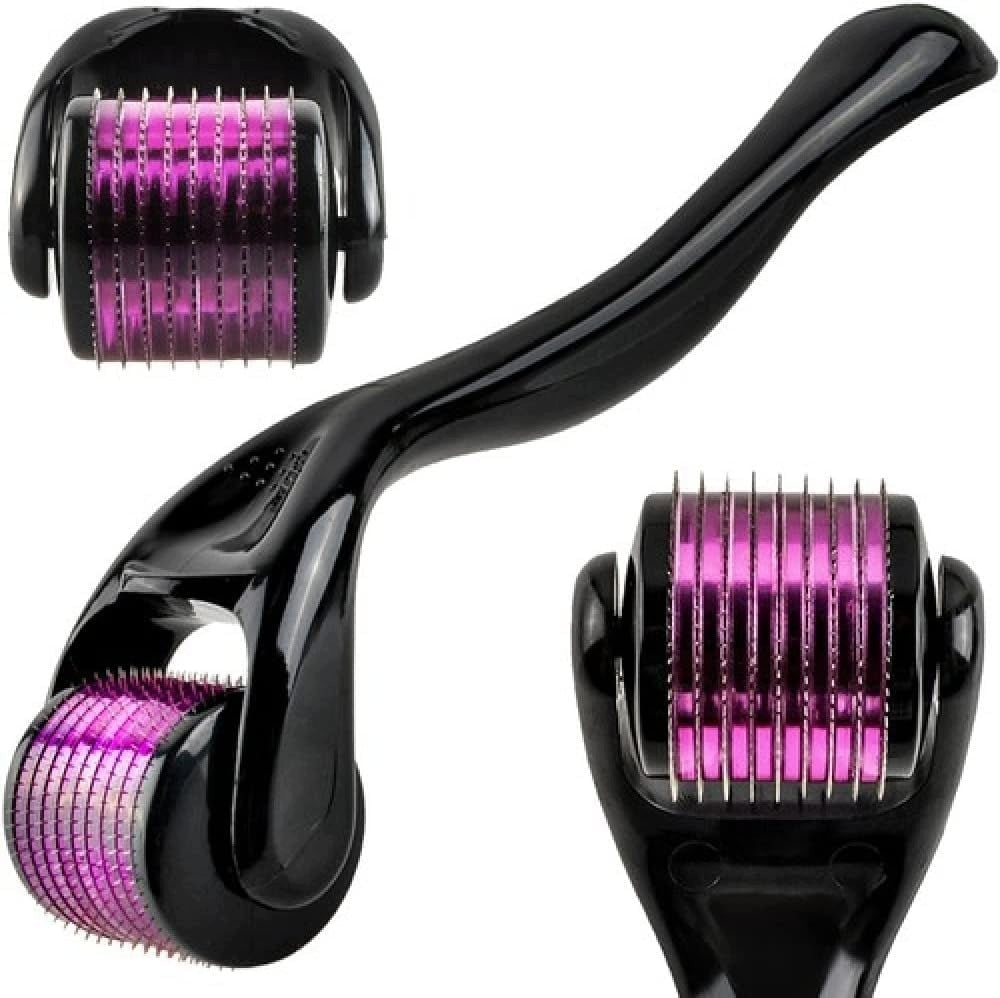 DERMA ROLLER 0 3 MM - MASSAGER FOR BEARD AND HAIR - DERMA FACE FOR WORKSHOP
