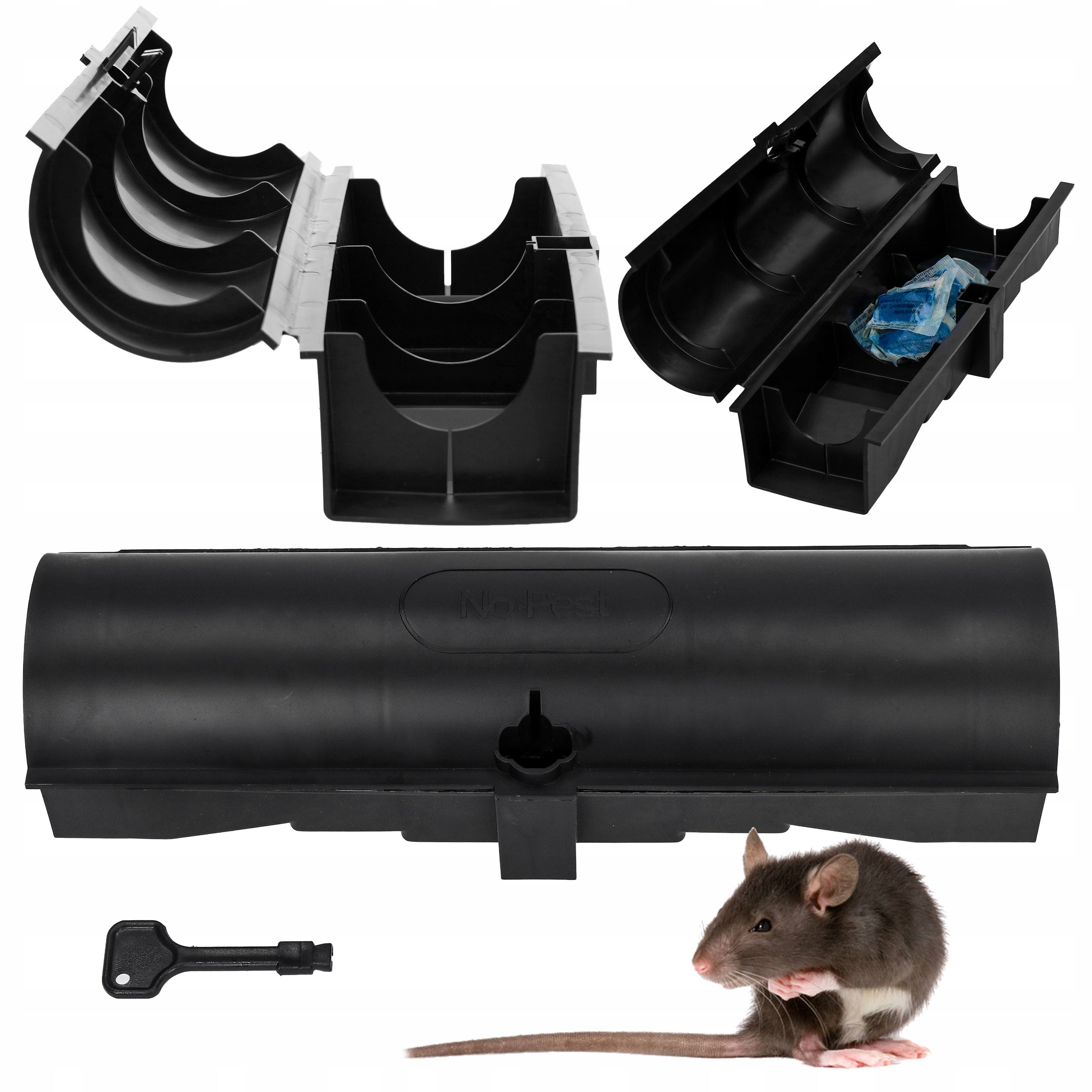 DERMATIZATION STATION MOUSE AND TUNNEL RAT FEEDER WITH KEY