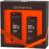 Rinkinys Dermika 100% for Men vyrams: dieninis kremas, 50 ml + naktinis kremas, 50 ml + paakių kremas, 15 ml