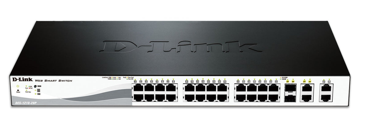 DES-1210-28P Switch 24x10/100Mbps + 2x1GbE + 2xCOMBO Ports