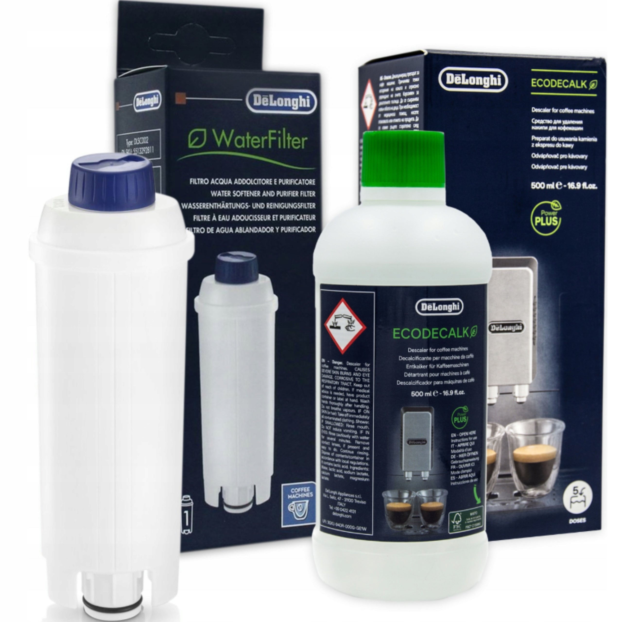 DESCALER 500ml + 1x Delonghi SER3017 DLS C002 ORIGINAL