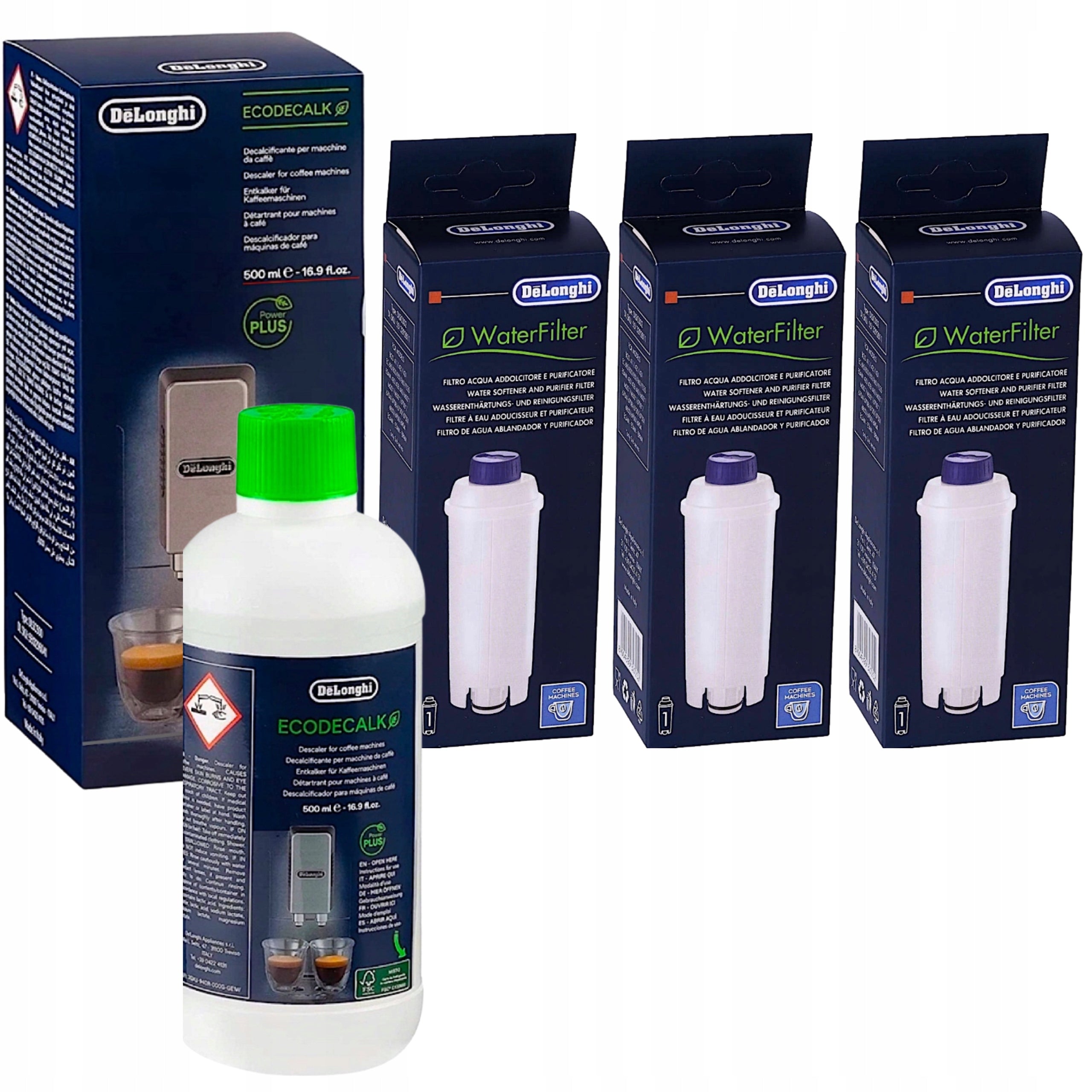 DESCALER 500ml + 3x Delonghi SER3017 DLS C002 ORIGINAL