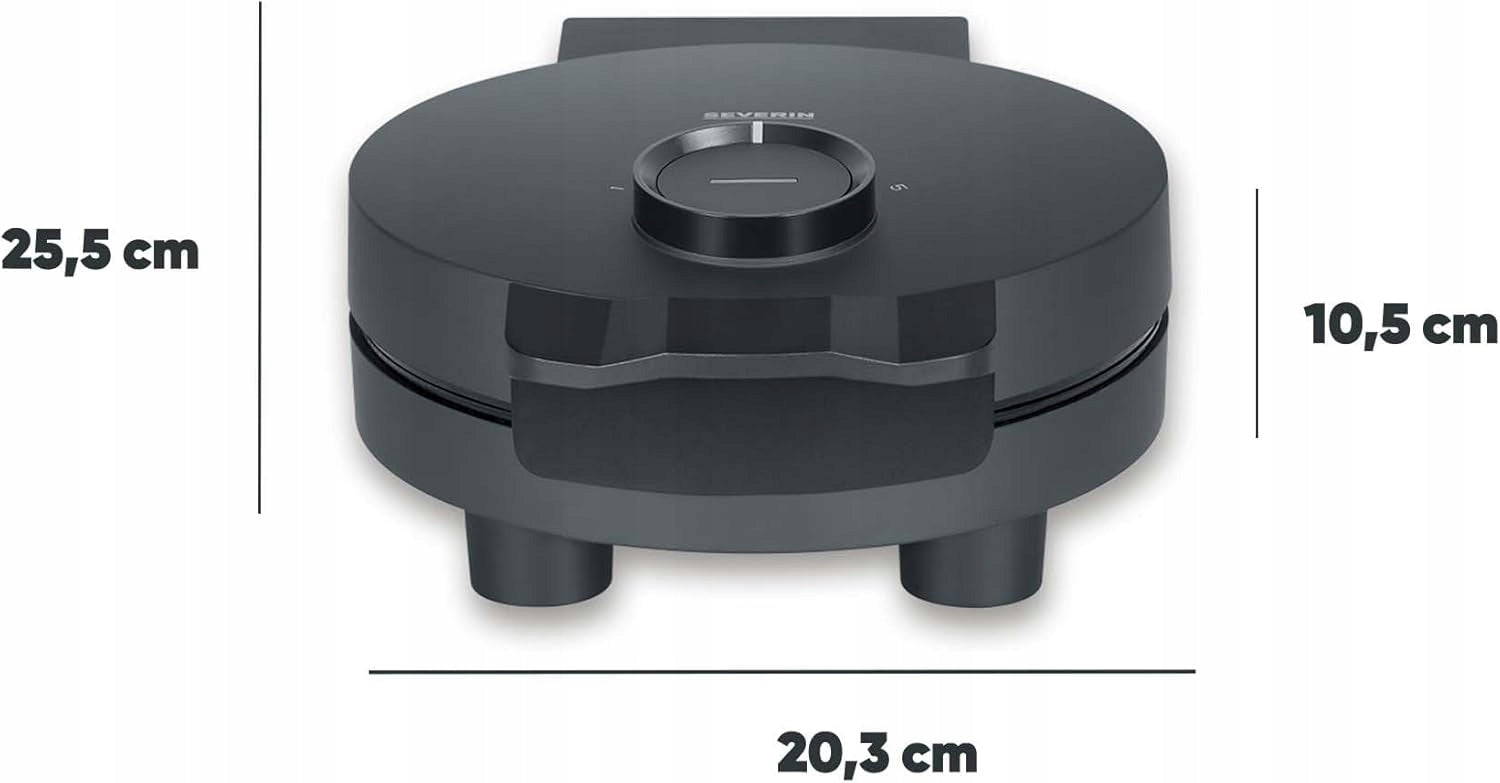 DESCRIPTION! Waffle Iron Heart 1000W Temperature Control Non-stick Severin Manufacturer code Gofrownica Serca WA 2117 Black Line