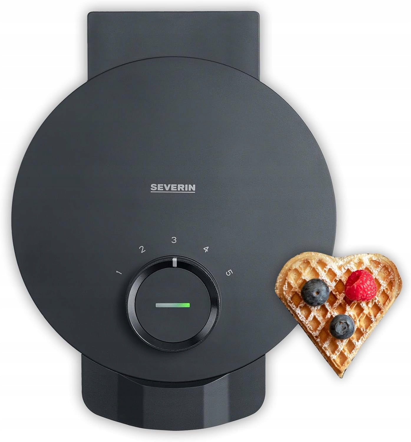 DESCRIPTION! Waffle Iron Heart 1000W Temperature Control Non-stick Severin