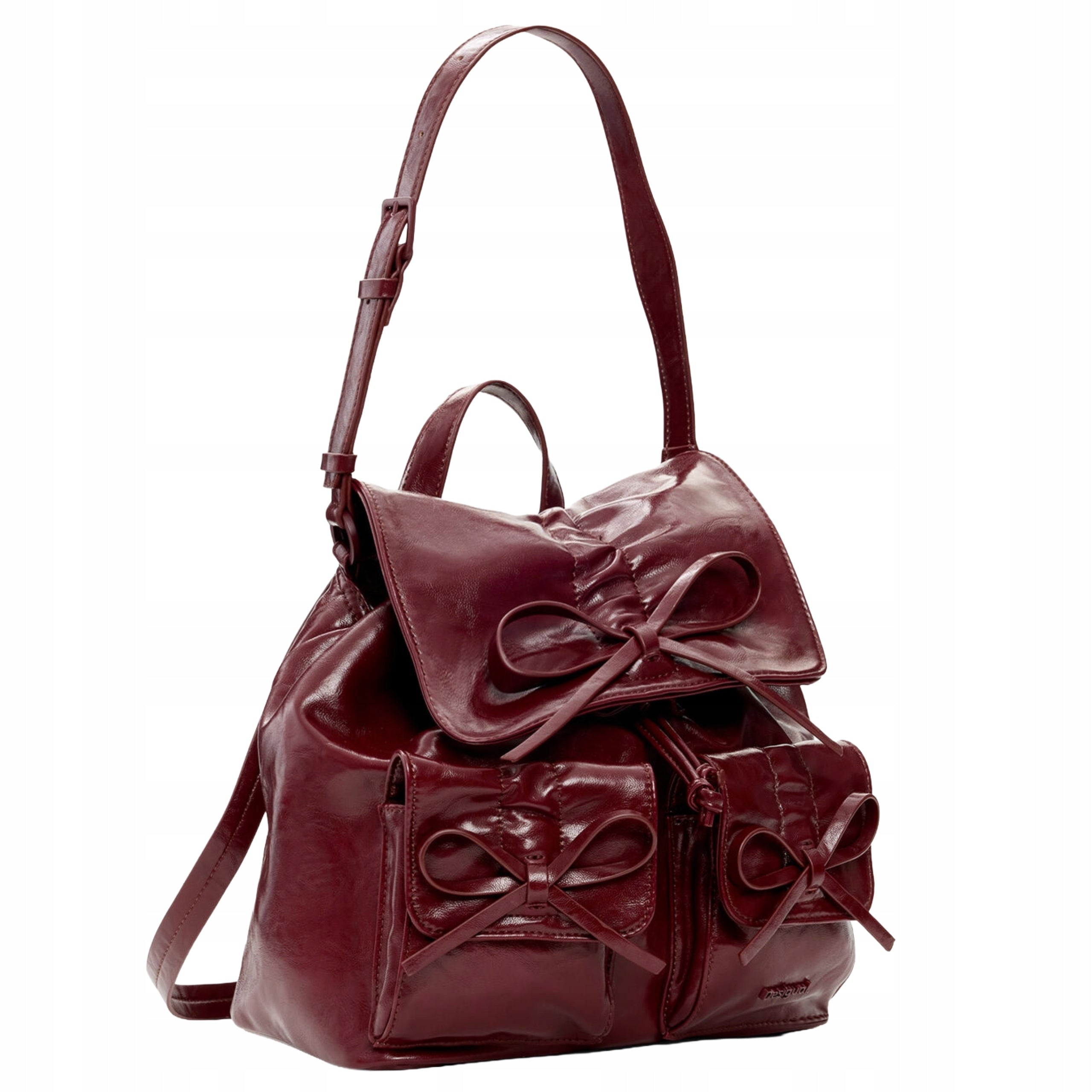 DESIGUAL Women's backpack RODIO PRISA SHORT BURGUNDY 26SAKP09 Packaging status original