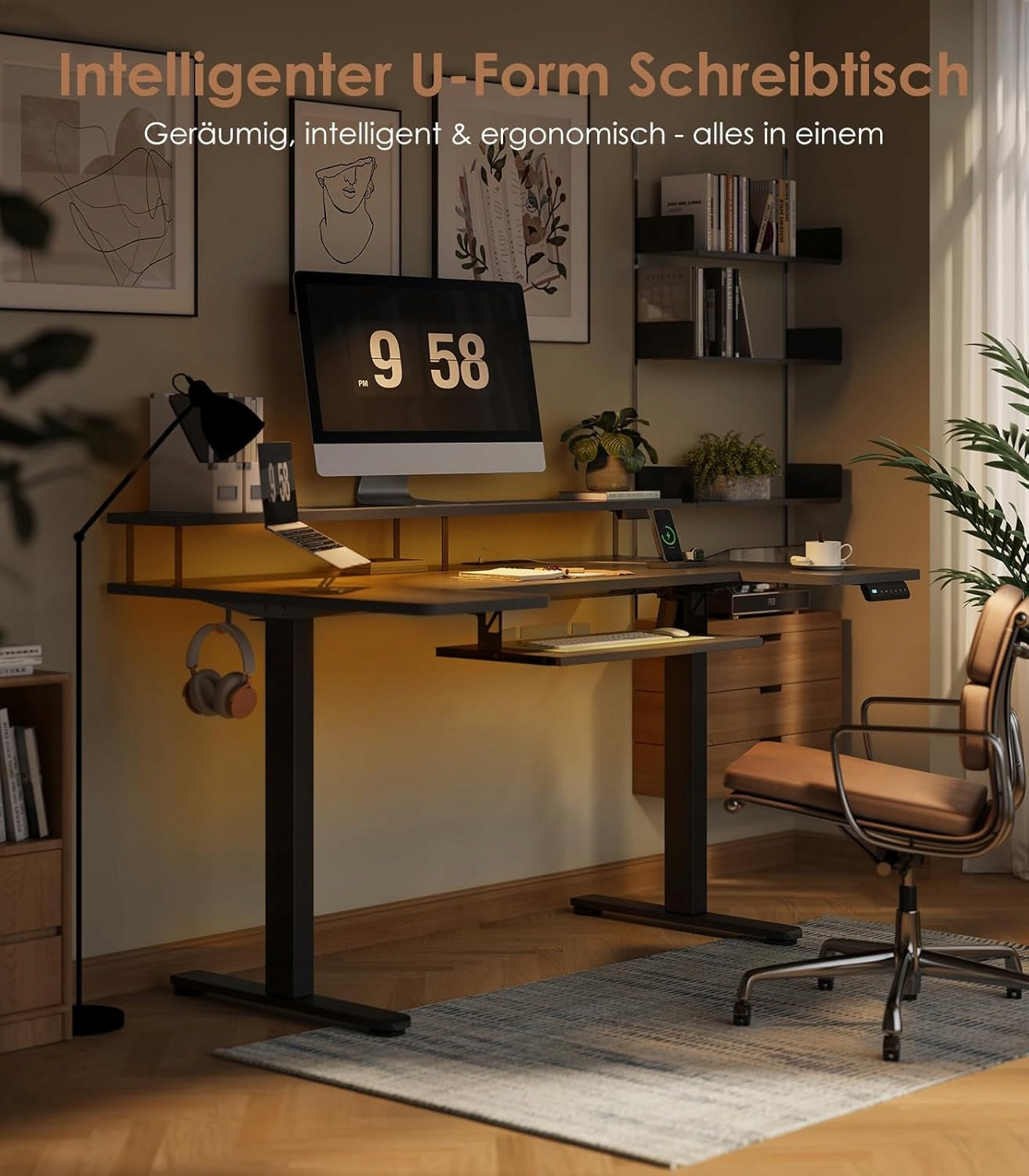 DESK ADJUSTABLE ELECTRIC DURABLE WITH MEMORY GAMING LED STABLE Manufacturer code BIURKO GAMINGOWE REGULOWANE ELEKTRYCZNIE 140