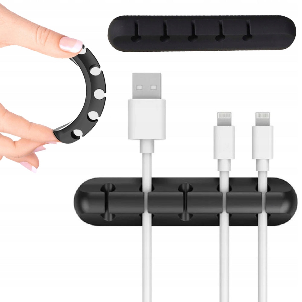 DESK CABLE ORGANIZER 116X23X14 MM ADHESIVE HOLDER