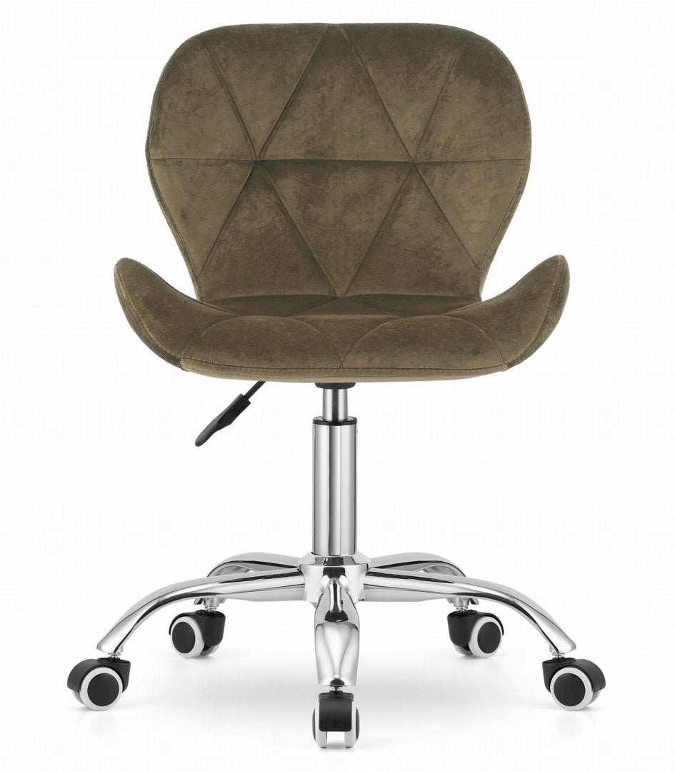 DESK CHAIR SWIVEL AVOLA velvet - brown Packaging status original