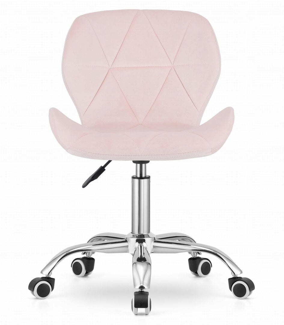 DESK CHAIR SWIVEL AVOLA velvet - pink Packaging status original