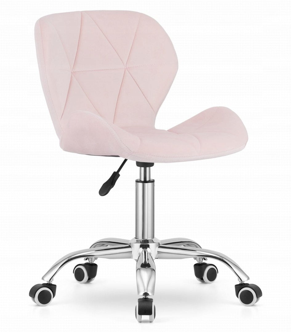 DESK CHAIR SWIVEL AVOLA velvet - pink