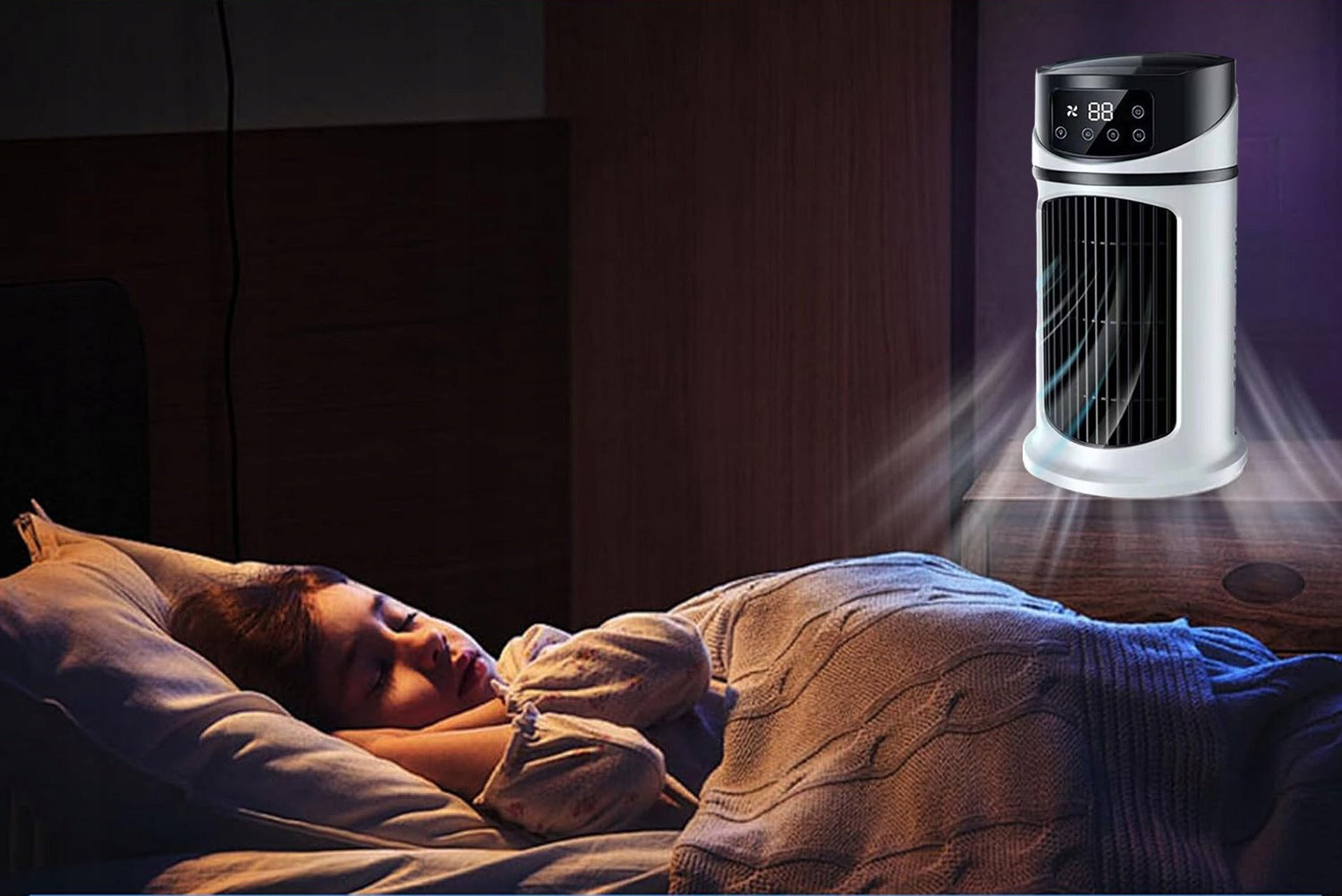 DESK COOLING FAN WITH HUMIDIFIER MINI AIR CONDITIONER 6SPEEDS 300ML Manufacturer code BEDEE-MIST-24