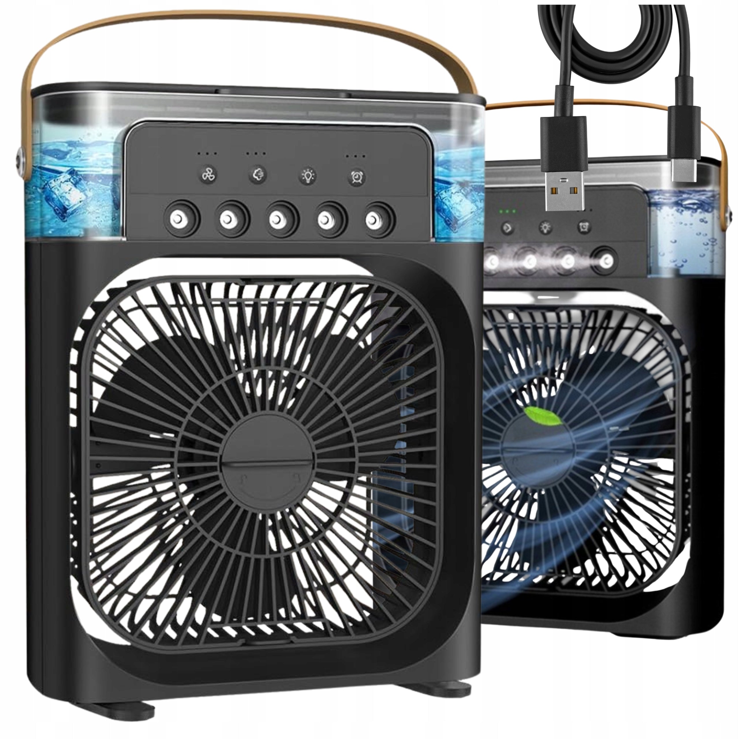 DESK FAN COLUMN FAN ROOM AIR CONDITIONER MIST WATER Functions tilt angle adjustment