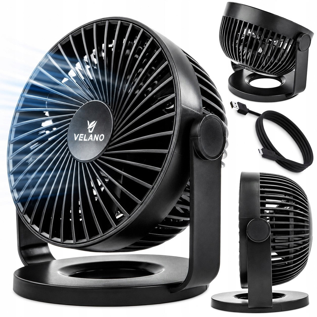 DESK FAN CORDLESS POWERFUL WIRELESS TABLE FAN QUIET