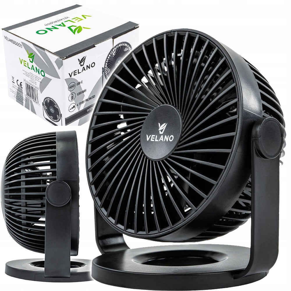 DESK FAN CORDLESS WIRELESS TABLE FAN QUIET