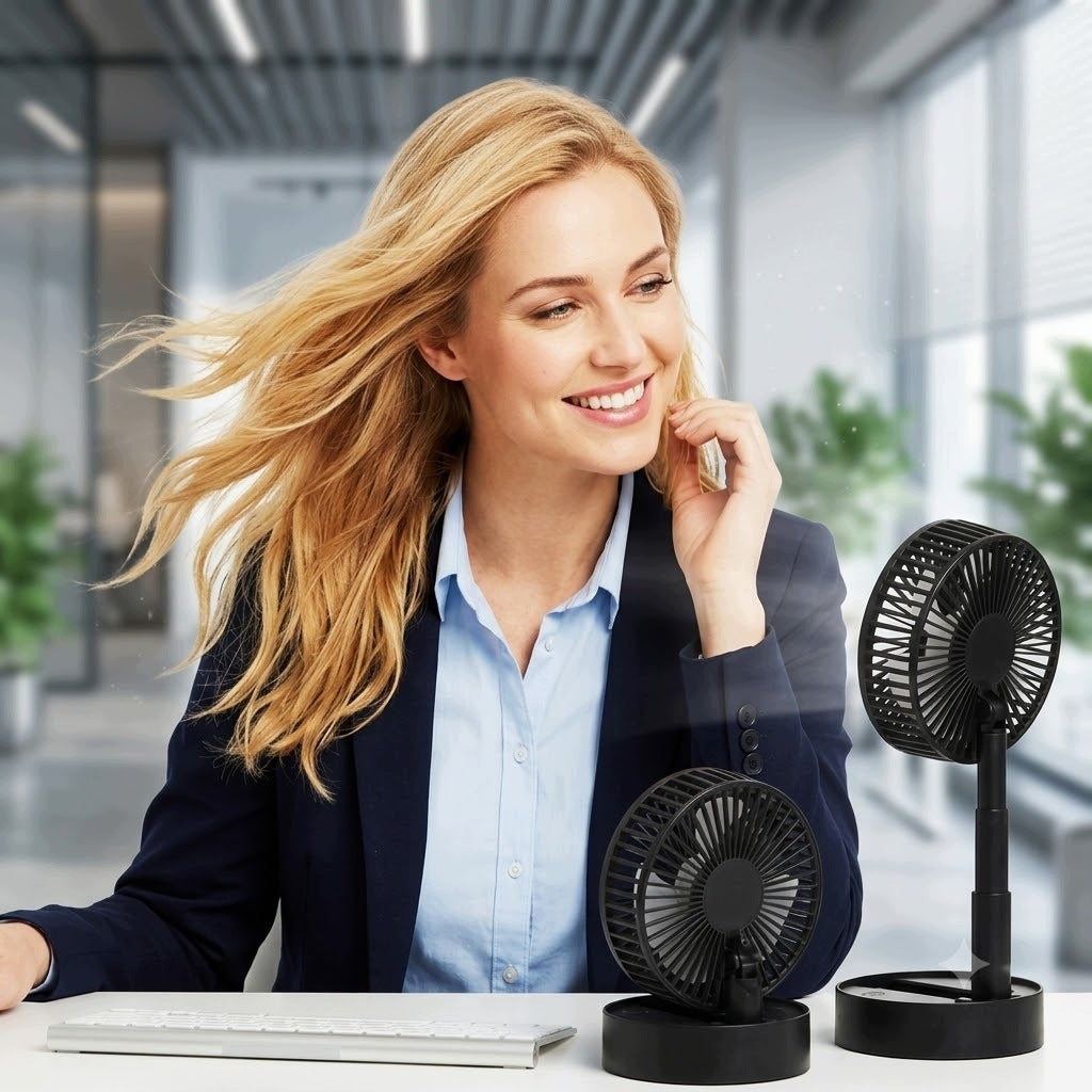 DESK FAN MINI WIRELESS FOLDING ADJUSTABLE Packaging status original