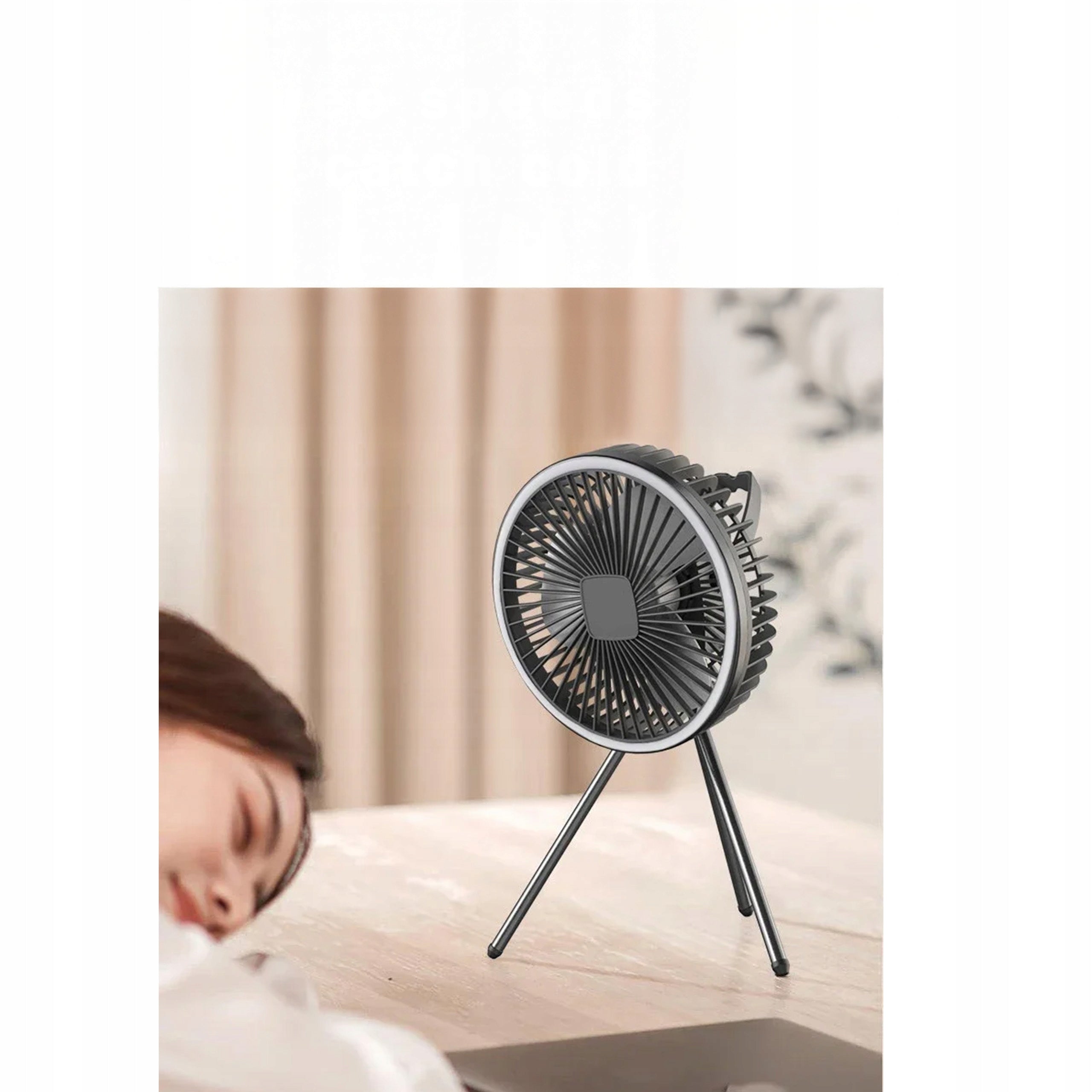 DESK FAN PORTABLE 3 GEARS QUIET BACKLIGHT STAND HANDLE Manufacturer code WENTYLATOR BIURKOWY