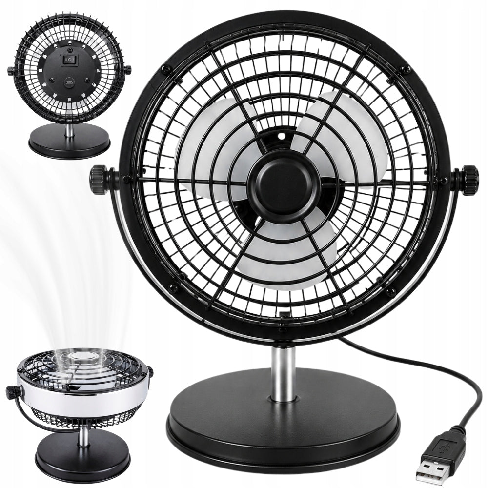DESK FAN STANDING FAN USB TABLE FAN FOR HOME OFFICE QUIET POWERFUL