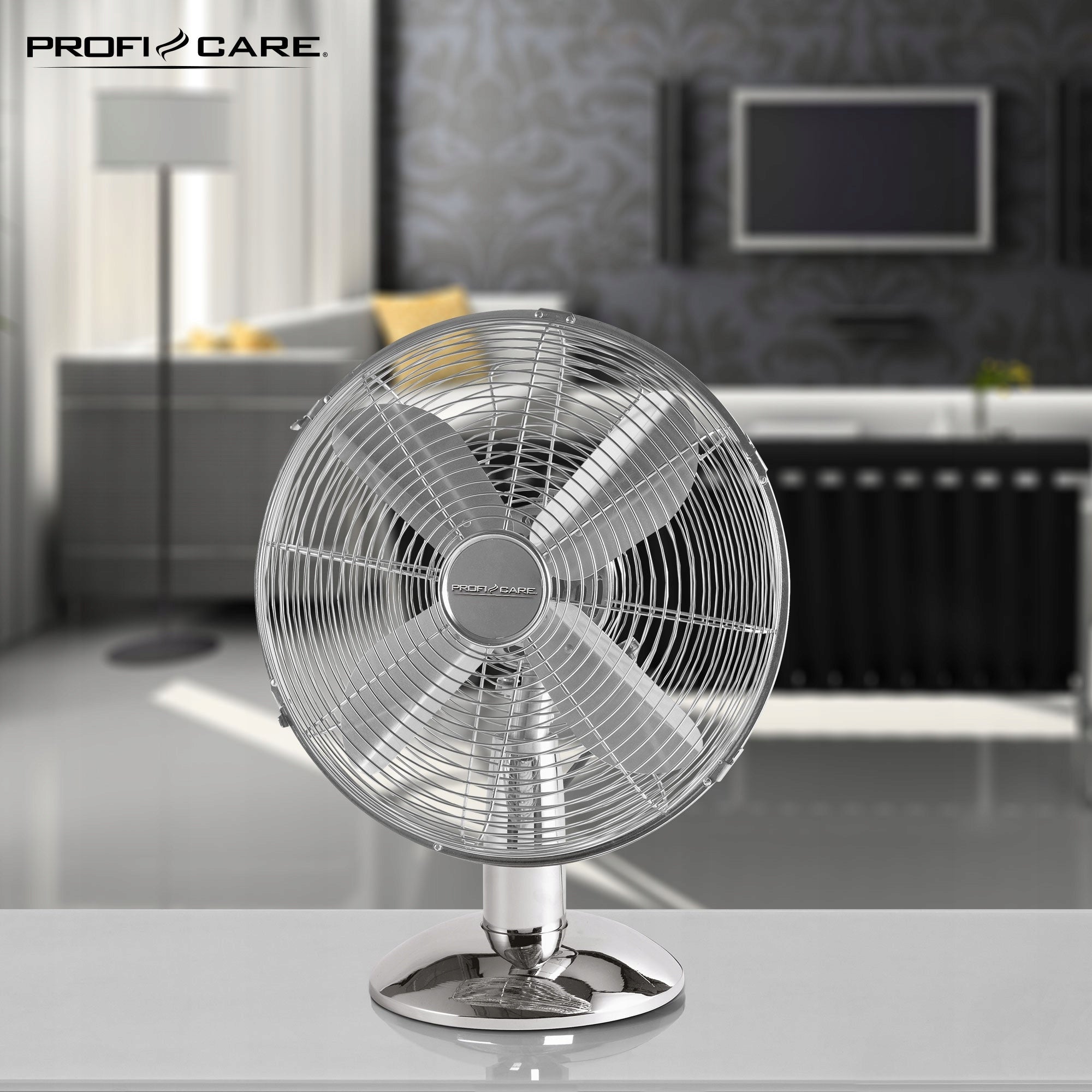 DESK FAN STANDING WINDMILL OFFICE QUIET STRONG ProfiCare PC-VL 25 Functions oscillation automatic oscillation tilt angle adjustment