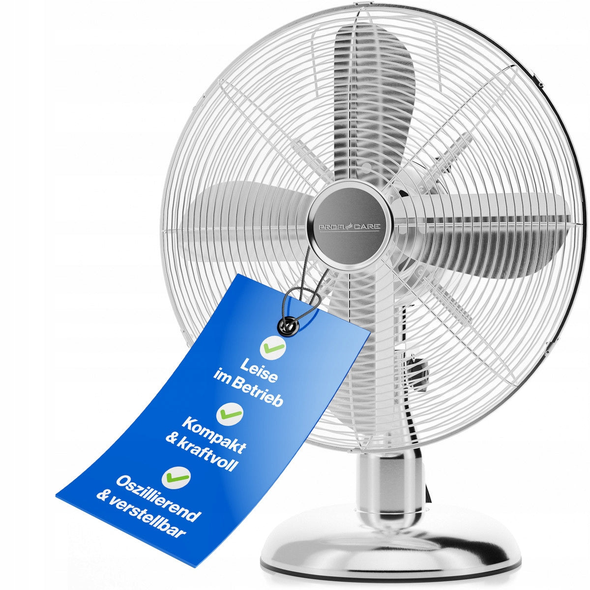 DESK FAN STANDING WINDMILL OFFICE QUIET STRONG ProfiCare PC-VL 25