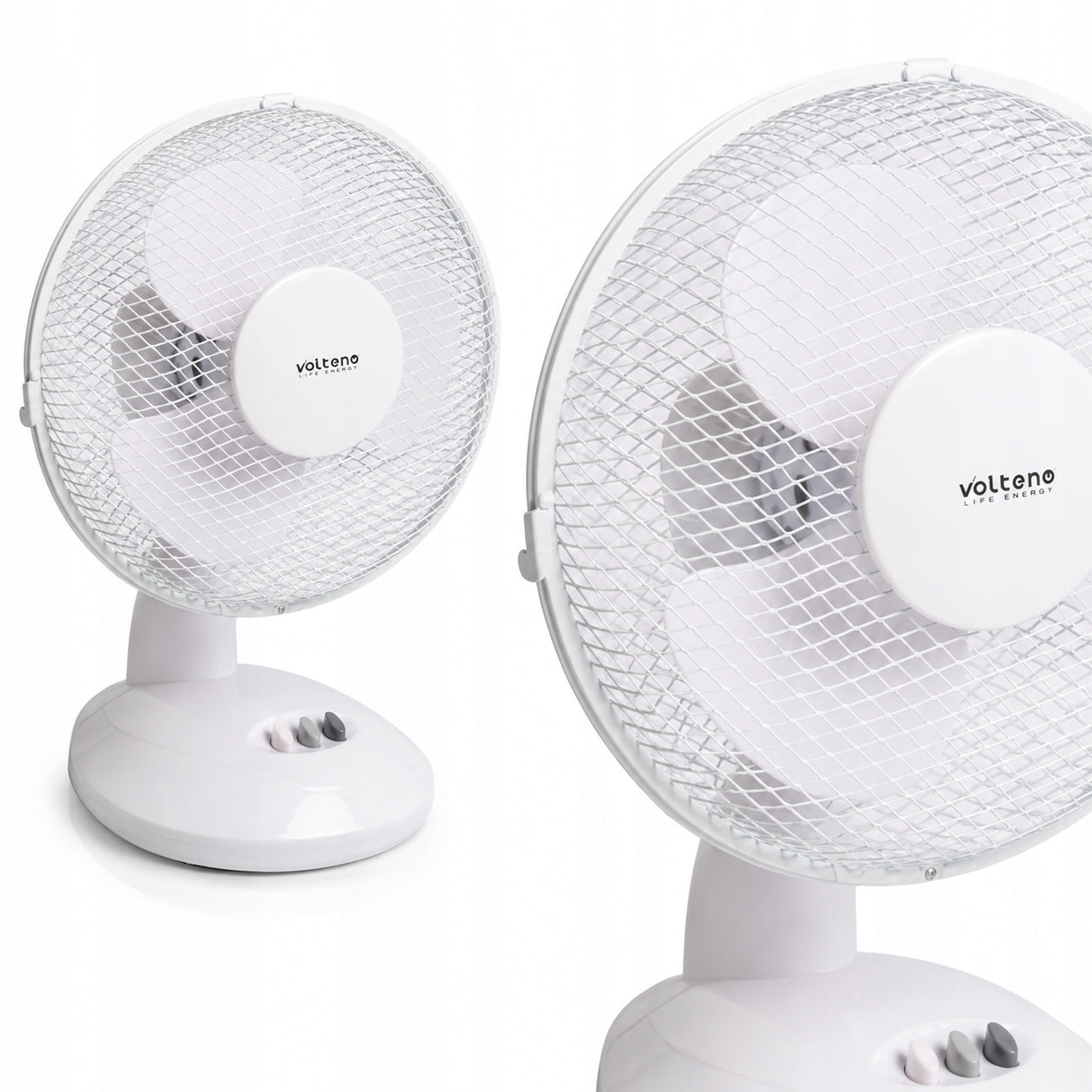 DESK FAN STANDING WINDMILL QUIET STRONG WHITE PROPELLER DIAMETER 23cm Manufacturer code WENTYLATOR BIURKOWY WIATRAK STOJĄCY