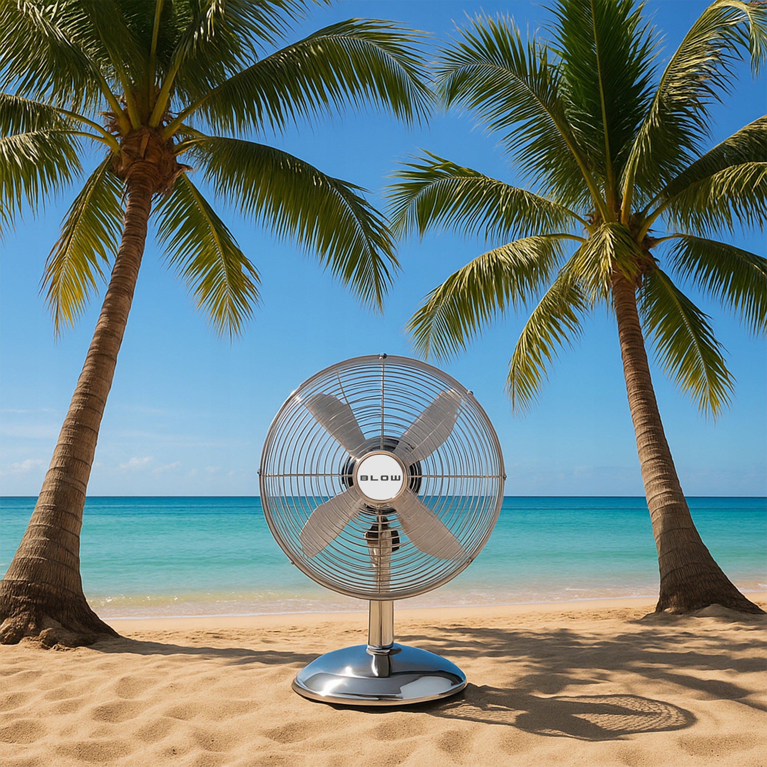 DESK FAN TABLE FAN STANDING METAL STRONG 50W QUIET 30CM Brand Blow