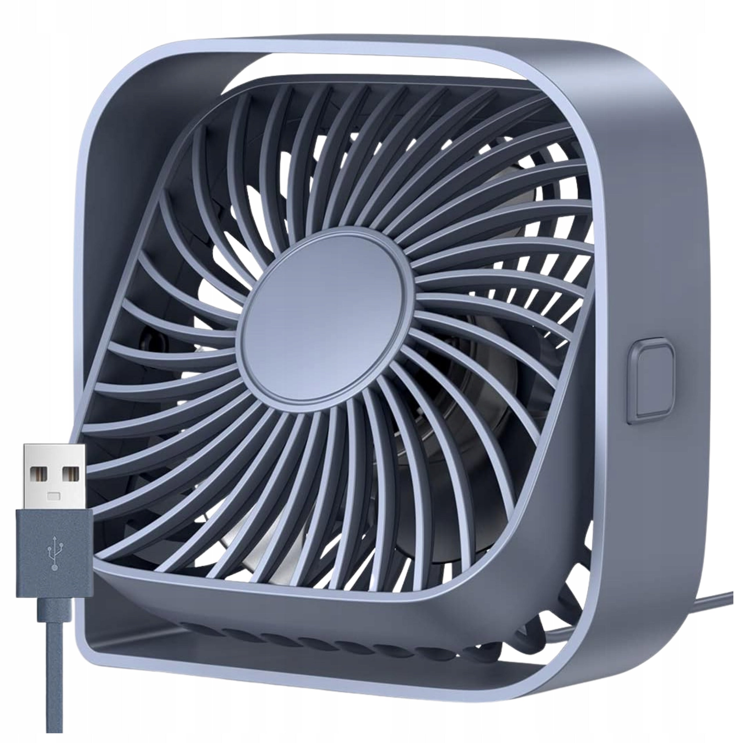 DESK FAN USB FAN 3 MODES QUIET COOLING ADJUSTABLE GREY Packaging status original
