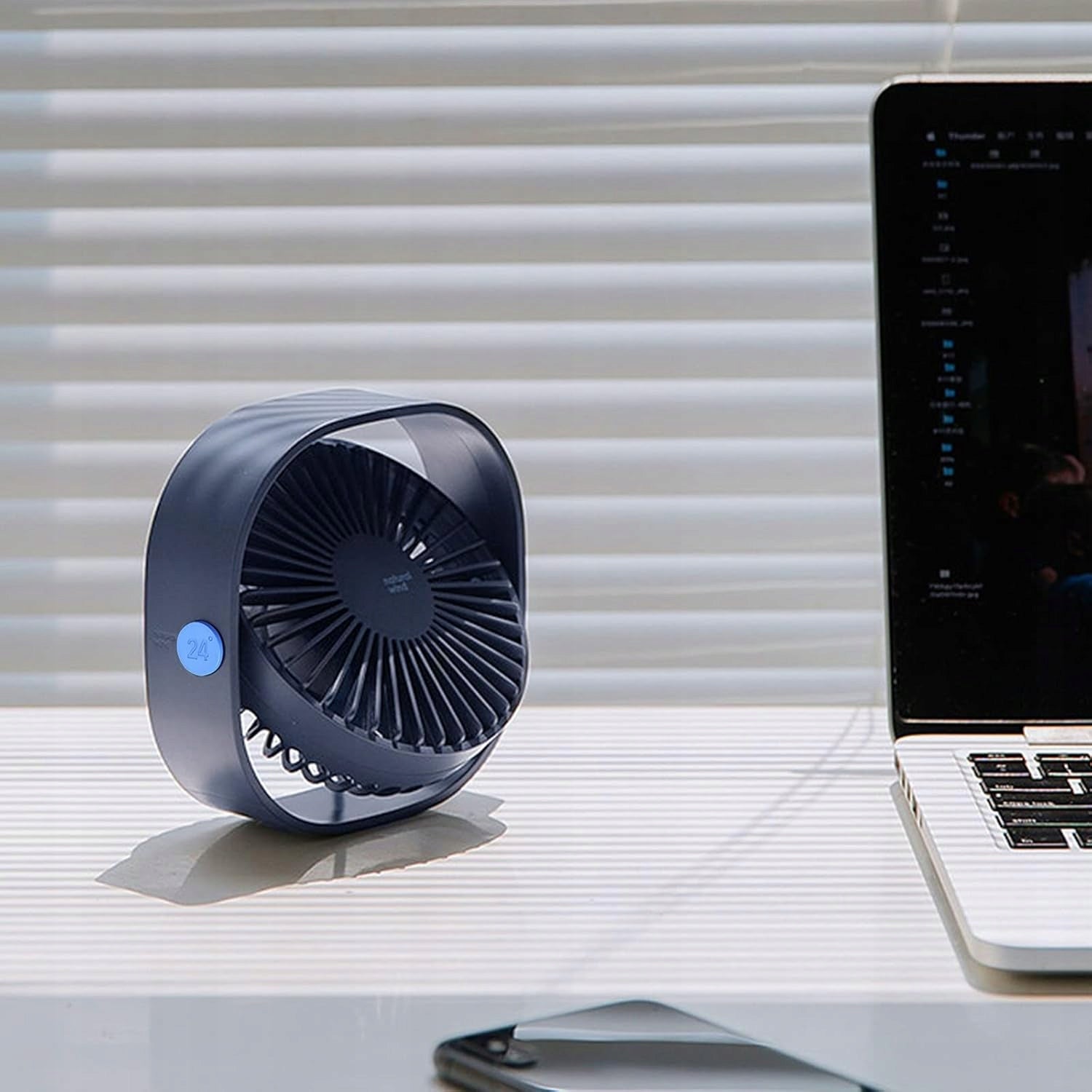 DESK FAN USB MINI FAN QUIET 3 MODES 360° FOR DESK Functions tilt angle adjustment